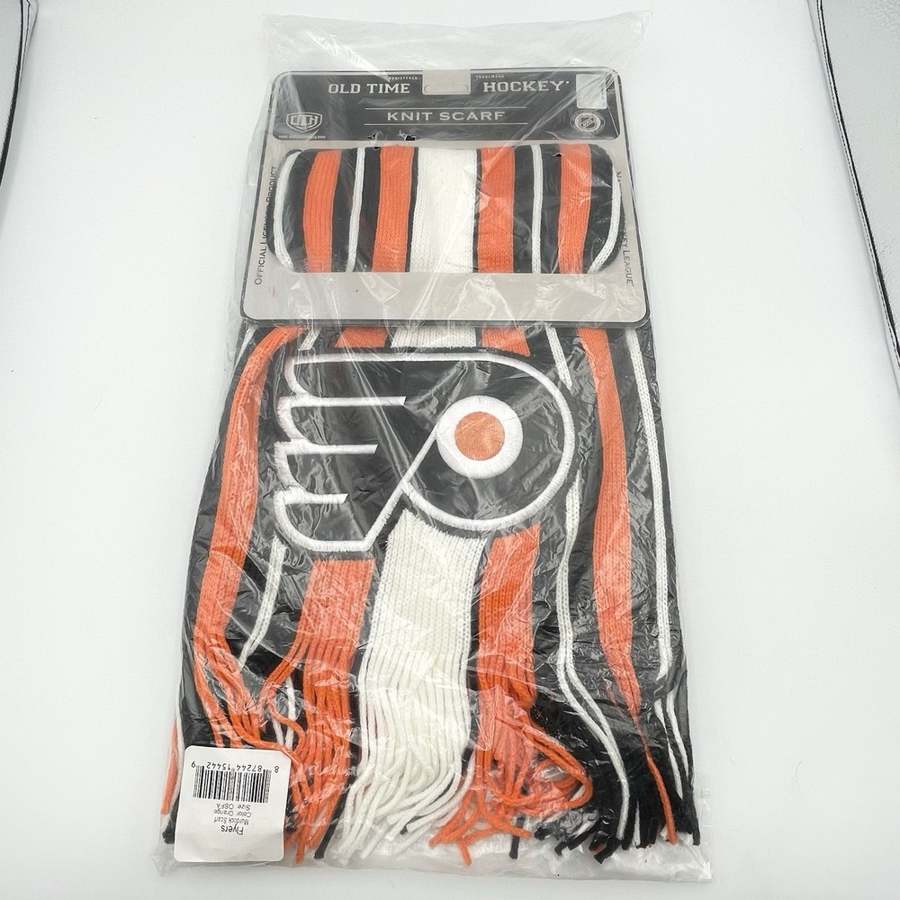 Philadelphia Flyers Old Time Hockey Murdock Knit Scarf Orange Black White NHL